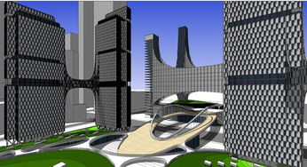 高新技术开发中心建筑方案 精致SU设计模型与技术开发融合